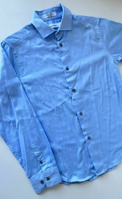 Camisa ml celeste de saten Calvin klein 12a(332) en internet