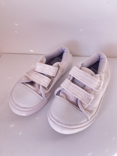Zapatillas blancas tela abrojo t28 Mimo(05) - comprar online