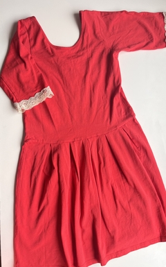 Vestido rojo mangas 3/4 Little Akiabara t12a (160)