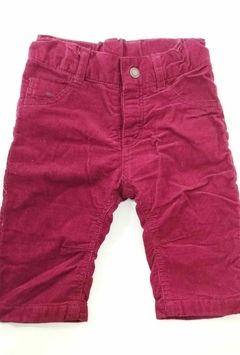 Pantalon cordeory rojo doble forro Mimo 6m(249)
