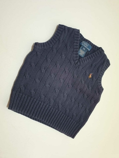 Chaleco tejido azul polo 12m (79)