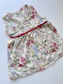 Vestido beige floreado paula cahen danvers 12m(225)