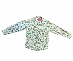 Camisa de dibujos ml blanca Grisino 5a (183)
