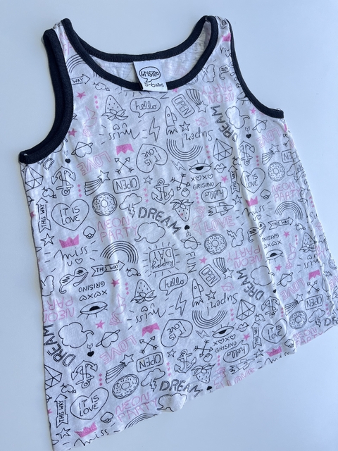Musculosa blanca mc garabatos Grisino 5a(117)