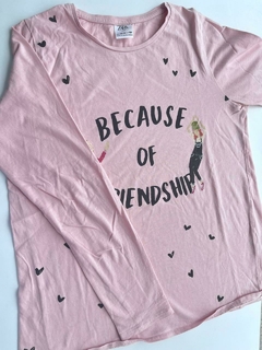 Remera ml rosa "best friends" Zara 13a(154)