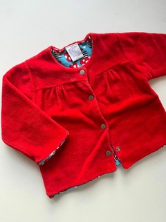 Campera roja plush honguitos celestes Grisino 1-3m(139) - comprar online