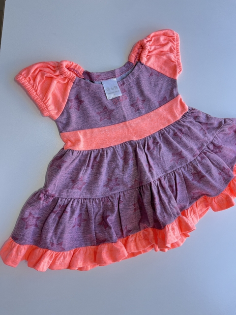 Vestido naranja rayado GdeB 9m(147)