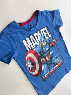 Remera MC azul capitan america Marvel T5-6a (01) - comprar online