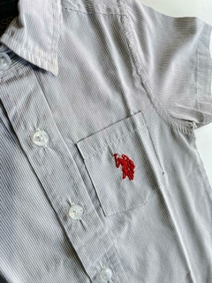 Camisa MC rayas celestes Polo T2a (01) en internet
