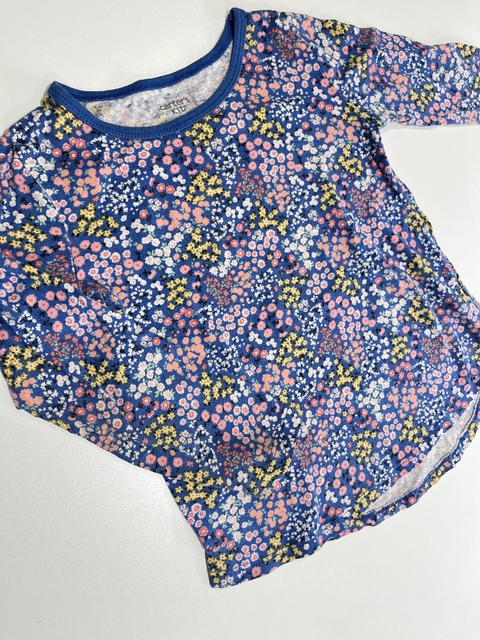 Remera ml azul floreado Carters 4a(354) - comprar online