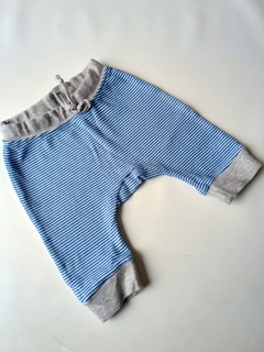Babucha Rayada Caleste y Gris Minimimo 3M (50)