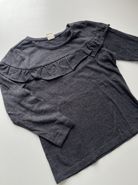 Remera ml gris oscura volados Cheeky t2a (87)