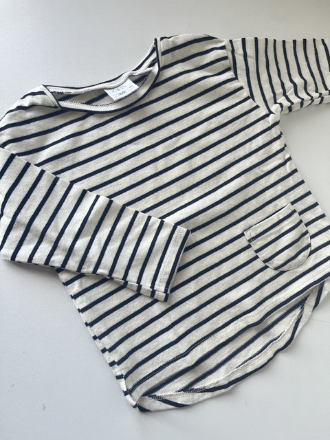 Buzo blanco y azul Zara t18/24m (306)