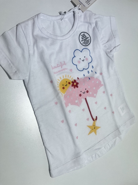 Remera mc blanca paragua Crayon t9m(337)