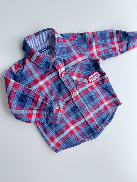 Camisa a cuadros roja ml Mimo 6m(110)