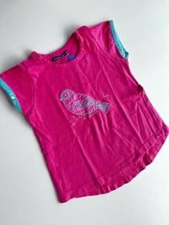 Remera rosa pajarito Mimo t18m(134)