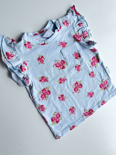 Remera celeste rosas Cheeky 9m (134)