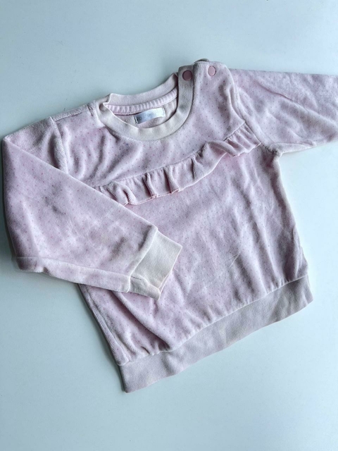 BUZO PLUSH ROSA PUNTITOS CHEEKY 9M (156)