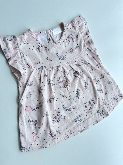 REMERA ROSA FLORES MIMO 12M (156)