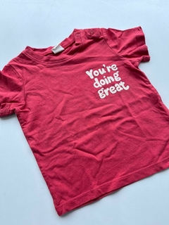 Remera mc roja HyM 6-9m (150)
