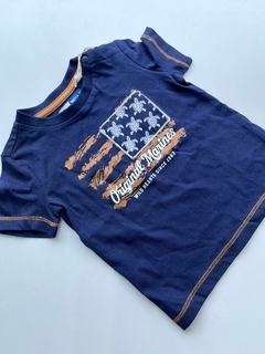 Remera azul mc tortugas NUEVO original marines 3-6m (150)