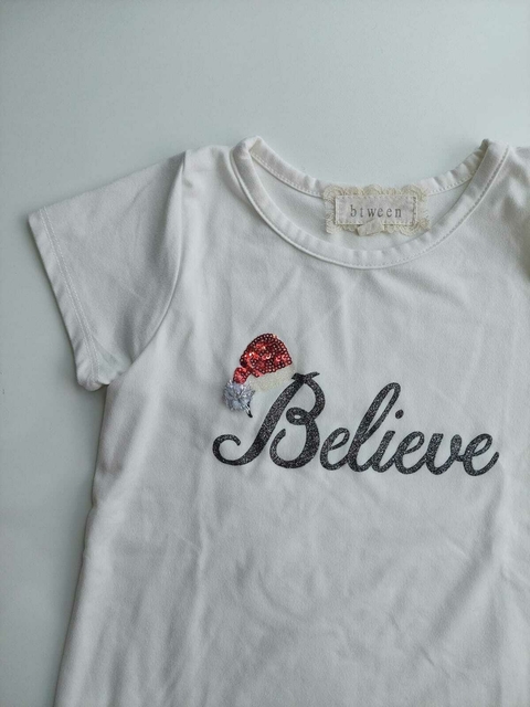 REMERA BLANCA BELIEVE BTWEEN 4Años (161) - comprar online