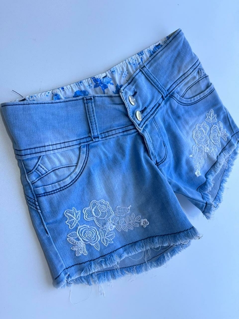 short de jean celeste claro rosa blanca bordada solfawen 12años (160)