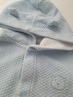 Campera celeste capucha panal Crayon 9m (49) en internet