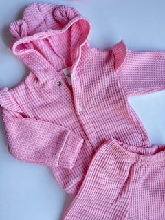 Conjunto rosa wafle t6m(129) - comprar online