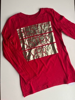 Remera ml roja Best Sister Place t7-8a (160)