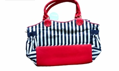Bolso de maternidad lineas azules y blancas Happy LIttle Moments (197) - comprar online