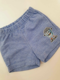Short celeste pochoclo grisino 6-9m (174)