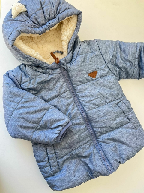 Campera inflable celeste corderito Mimo t12m (245)