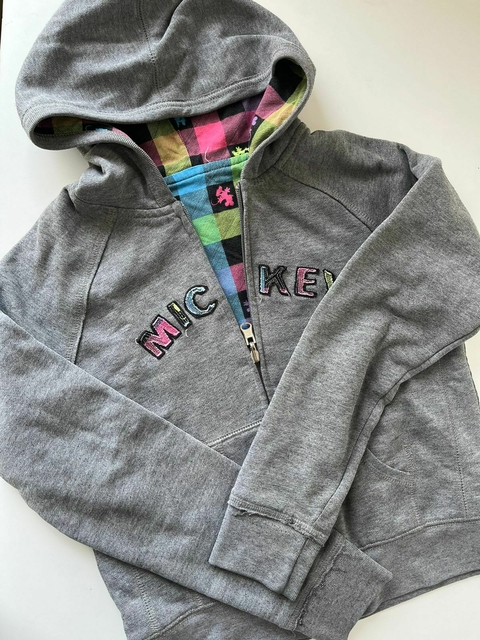 Campera gris de Mickey reversible t10a (239)