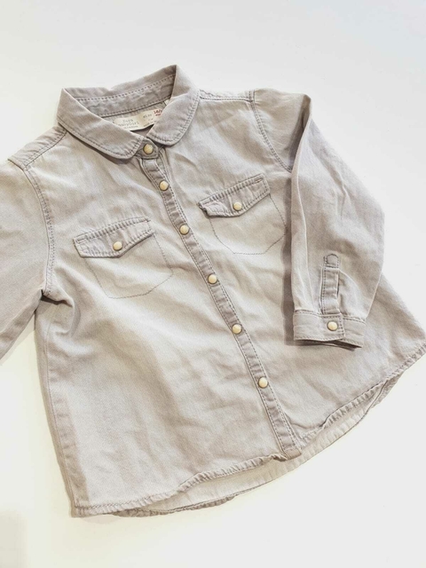 Camisa de jean gris zara 18-24m(265)