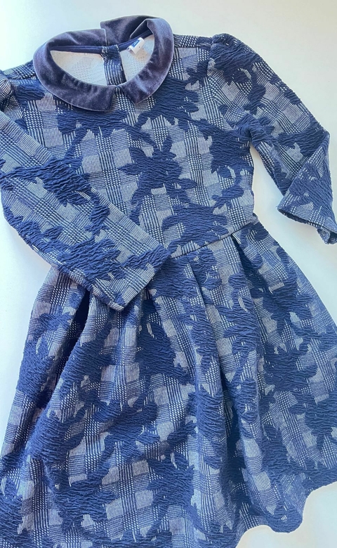 Vestido azul bordado de Invierno Janie and Jack t8a (16)