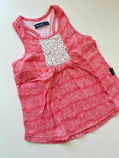Musculosa rosa con broderi Mimo 2a(303)