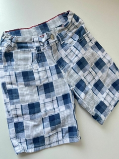 Bermuda cuadros azul y celeste Pandy t4a (210)