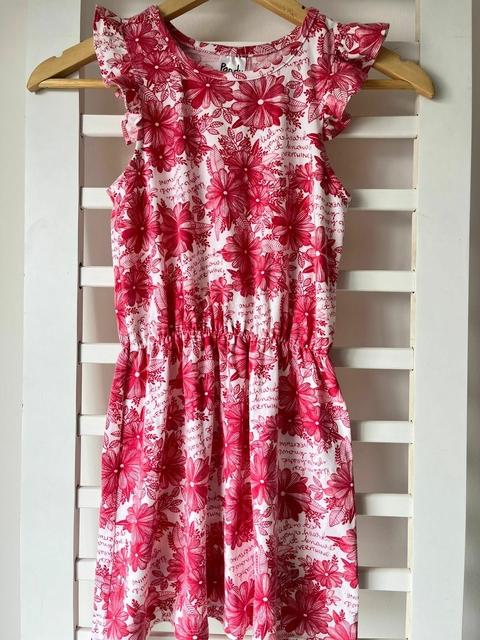 Vestido flores rojas Pandy t12a(278)