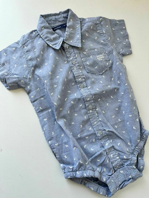 Body camisa mc celeste perrito Mimo 9m (307)
