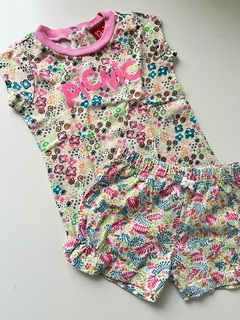 Remera mc flores Picnic Grisino t12/18m (305) - comprar online