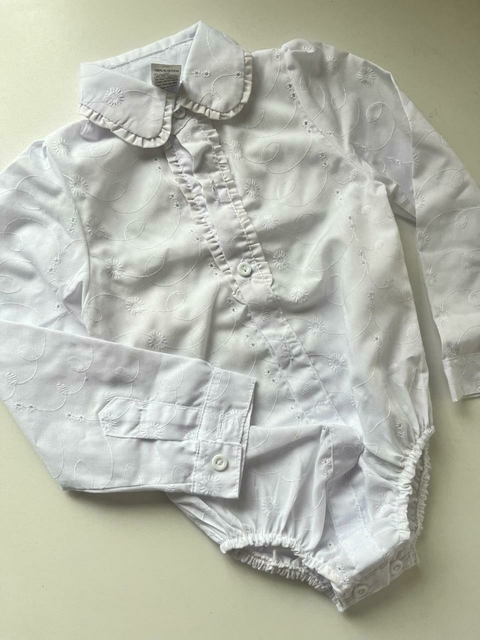 BOdy Camisa blanca broderi Hui Hui 6m (305)