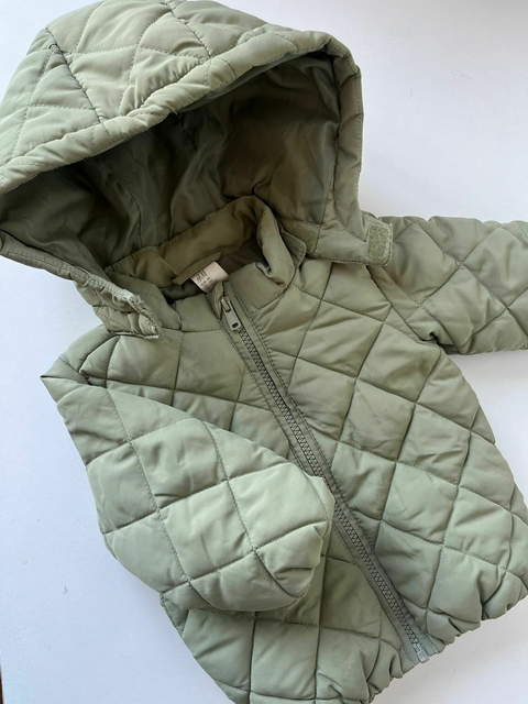 Campera inflable verde matelasse H&M t4/6m (307)