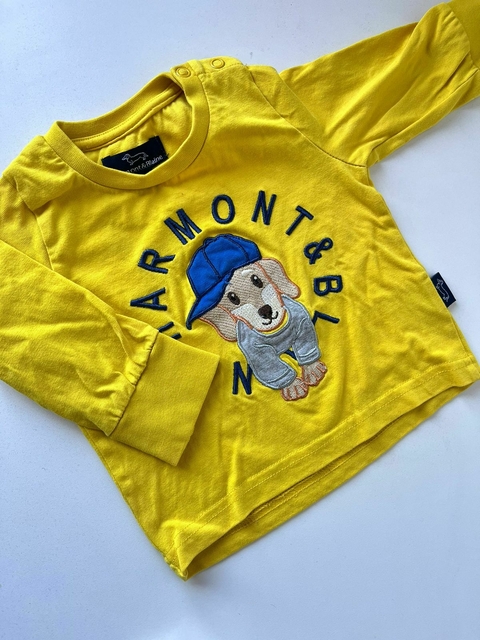 Remera ml amarilla perrito Harmont 3m(307)