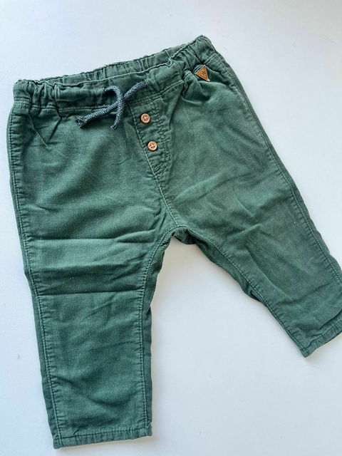Pantalon verde doble corderoi H&M 6/9m (307)