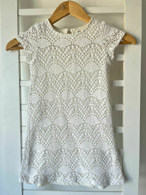 Vestido blanco broderi Mc t6/8a H&M (309)