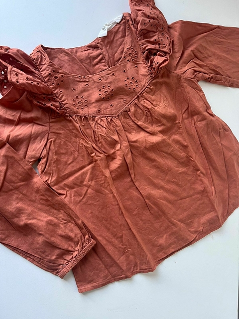 Camisola marron Broderi ML H&M t7/8a (38)