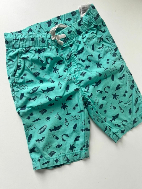 Bermuda verde gabardina H&M t6/7a (310)