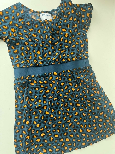 Vestido azul animal print Old navy t6a(310)