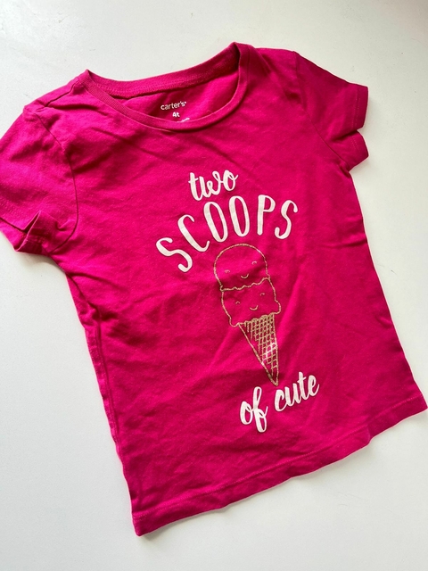 Remera rosa Carters two Scoops t4a(310)